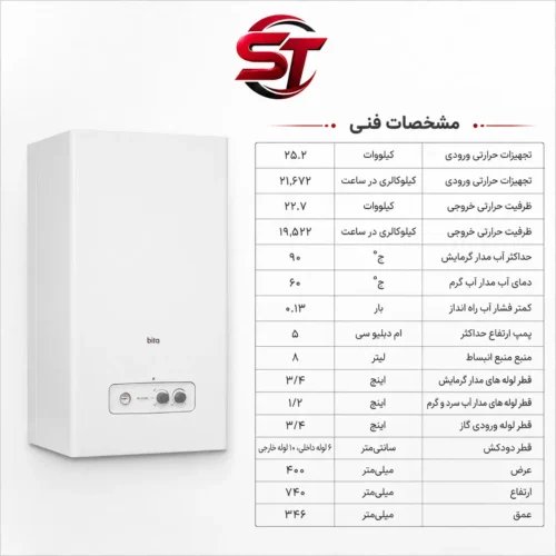 پکیج دیواری بوتان مدل Bita 22 Sealed